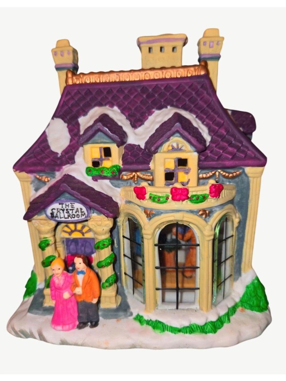 The Crystal Ballroom Holiday Light-Up Ceramic House Decoration